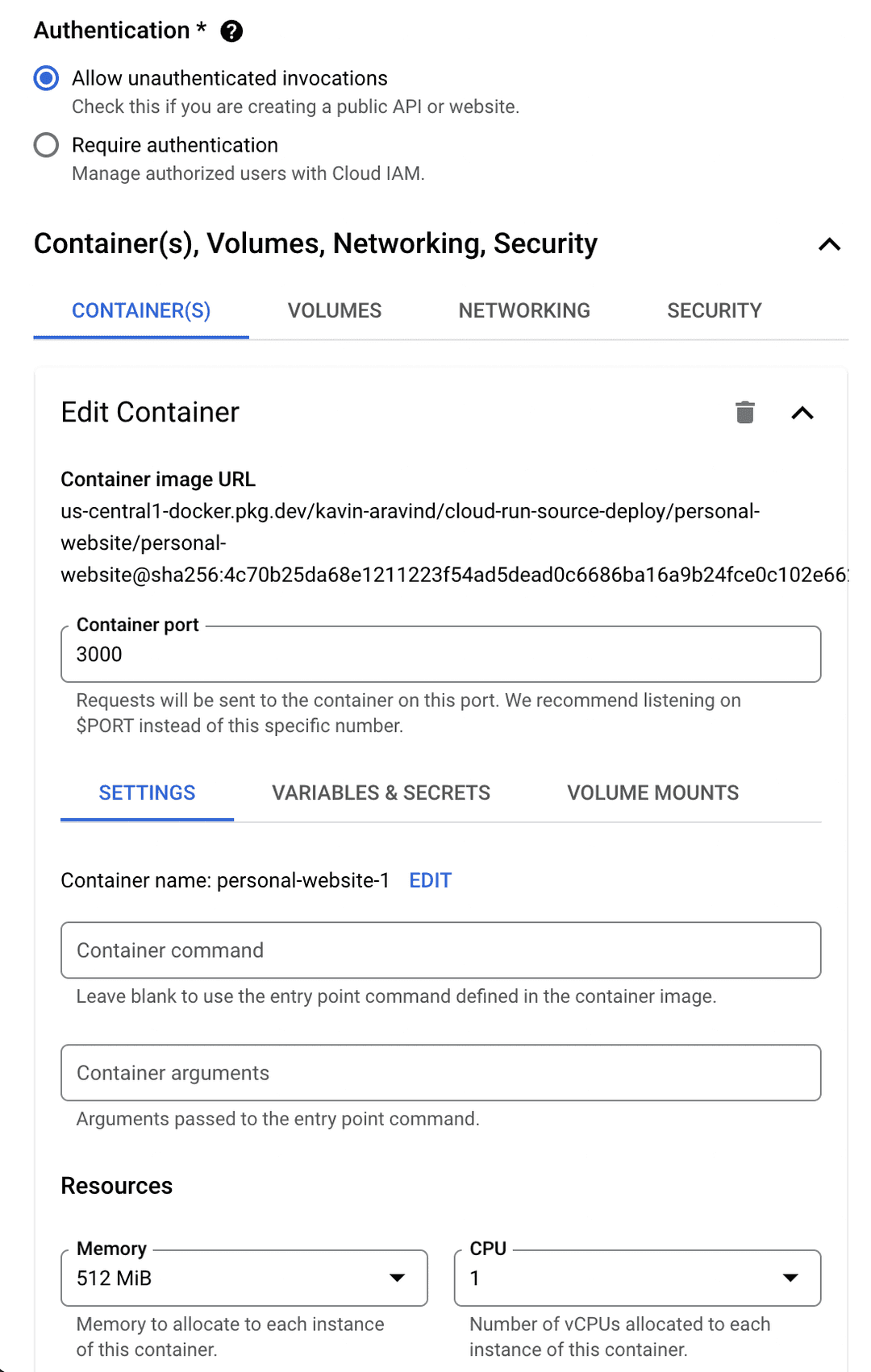Cloud Run Deployment 2